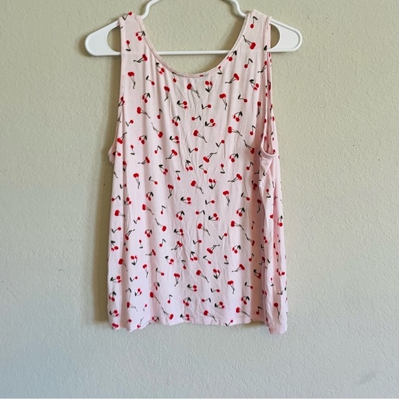 Dip cherry pajama tank size 1X like new soft lounging sleepwear lightweight airy - Picture 8 of 9